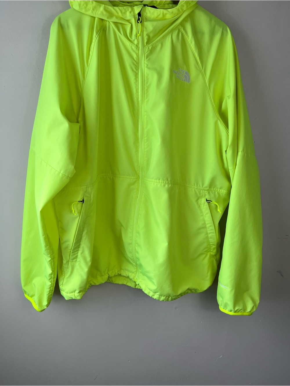 The North Face Men's Flyweight Hoodie 2.0 Windbreaker Windwall Jacket Yellow XL - Picture 3 of 16